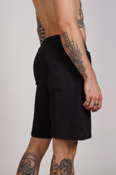 PANTALON SCURT BUMBAC NEGRU